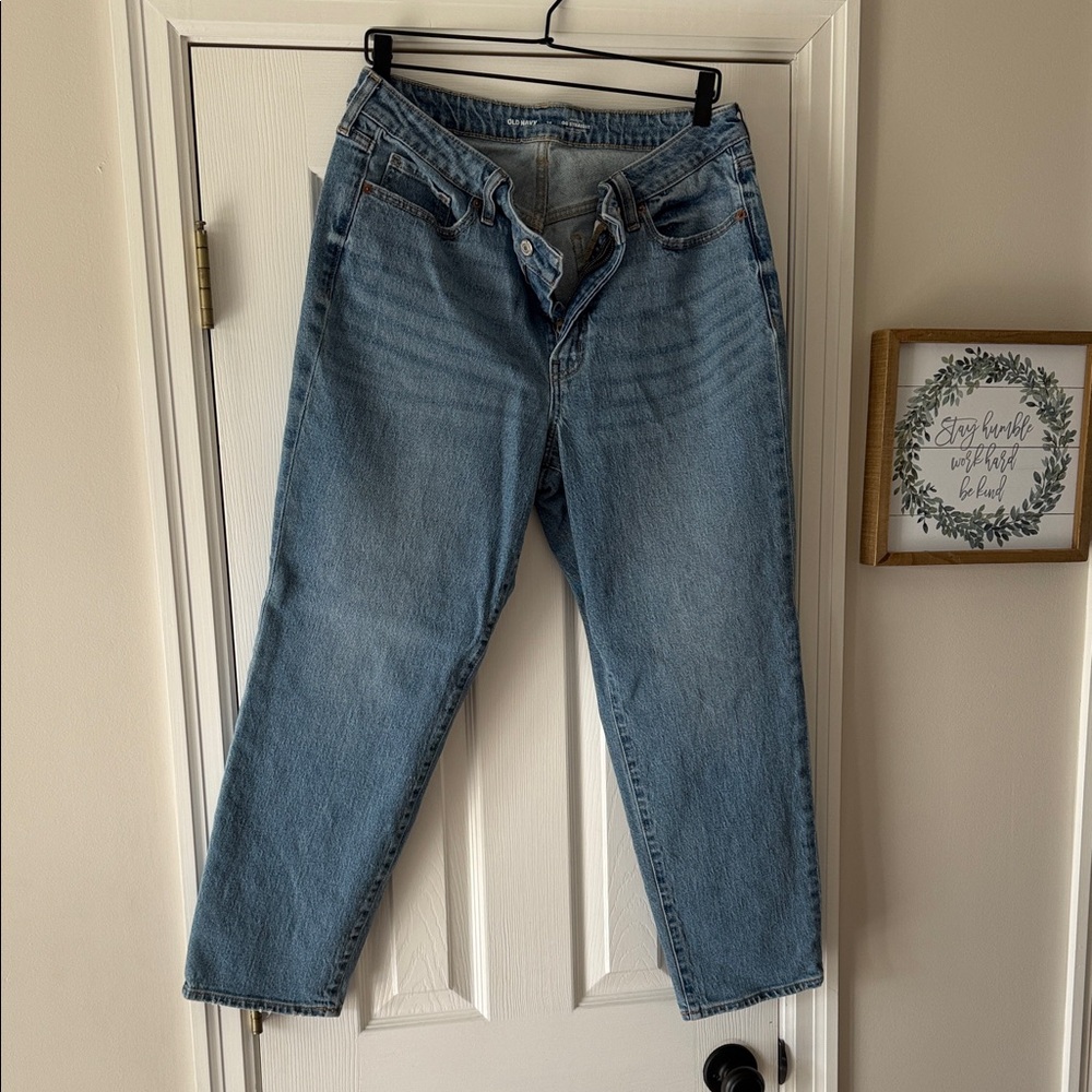 Old Navy Light Blue High-Rise OG Straight Jeans